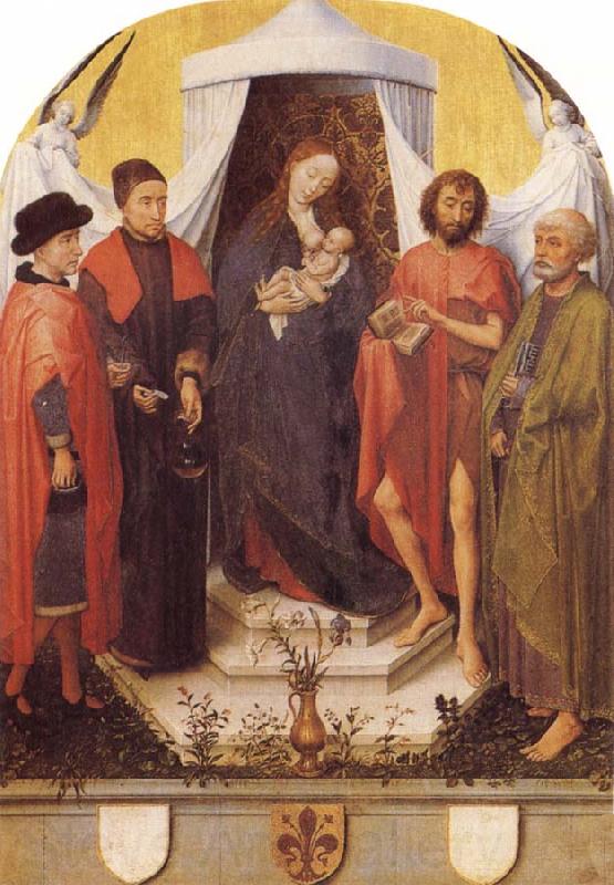 Roger Van Der Weyden Madonna with Four Saints Spain oil painting art